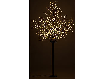 Lunartec LED-Deko-Baum mit 600 beleuchteten Blüten, 250 cm (Versandrückläufer)