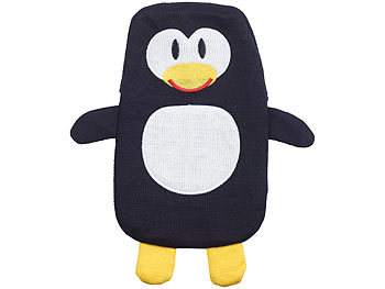infactory Kinder-Wärmflasche mit Pinguin-Bezug, 1 Liter