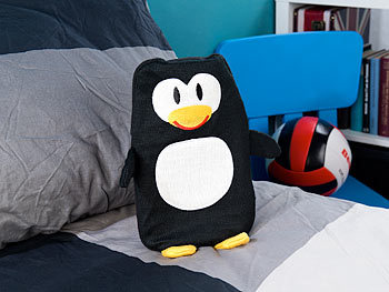 infactory Bezug im Pinguin-Design für Kinder-Wärmflaschen bis 1 Liter