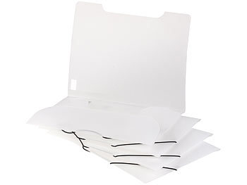 Dokumentenmappe: General Office 4er-Set Eckspanner-Einschlagmappen, Gummizug, Kunststoff, transparent