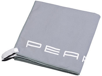 PEARL Mikrofaser-Sport-Handtuch mit Lehnen-Überzug und Tasche, 50 x 100 cm