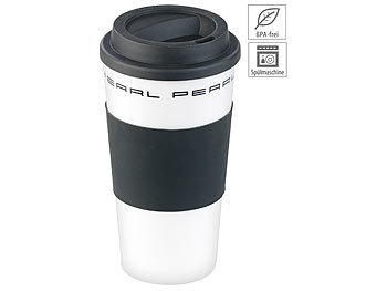 Coffee-to-go-Becher mit Deckel, 475 ml, doppelwandig, BPA-frei / Thermobecher