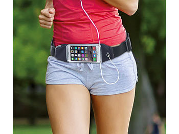 PEARL sports Workout- & Lauf-Gürtel für Smartphones & iPhones bis 4,7", schweißfest