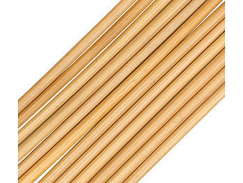 Rosenstein & Söhne 24 Bambus-Trinkhalme 220 mm, wiederverwendbar, mit Reinigungsbürste