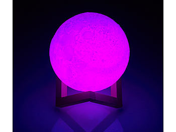 Amouhom 15cm 3D Mond-Lampe mit Fernbedienung LED Nachtlicht Tischleuchte mit Dock 16 Farbe Veränderung Dimmbare Helligkeits USB Wiederaufladbar Design für Kinderzimmer 