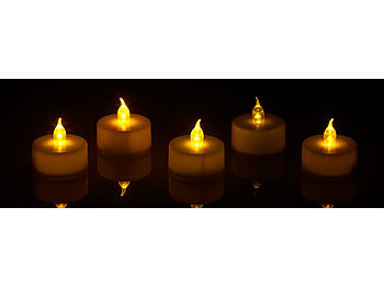 LED-Kerzen Flammenlose Flames Candles Dekolichter Tischdekos  Ambiance Lights