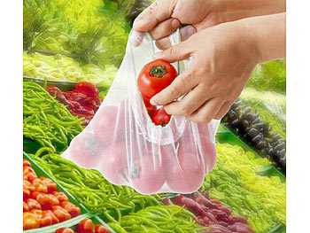 Rosenstein & Söhne 9er-Set Obst-/Gemüsebeutel aus recycelten PET-Flaschen, 3 Größen
