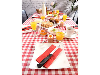 Rosenstein & Söhne Frühstücksmesser mit Wellenschliff aus rostfreiem Chromstahl, 6er-Set