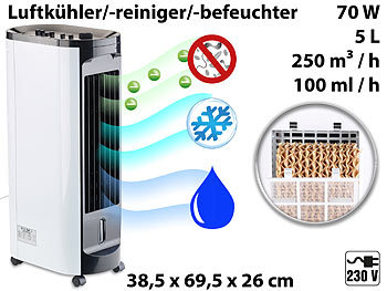 Sichler 3in1-Luftkühler mit Luftreiniger und Luftbefeuchter LW-460, 70 Watt