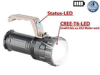 LED Taschenlampe Handscheinwerfer Akku-Handlampe Fackel Camping Licht 800m DE 