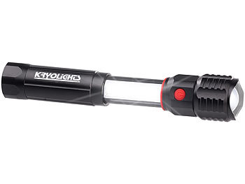 KryoLights 2in1-Taschenlampe & Arbeitsleuchte mit 2x 3-Watt-LED & Neodym-Magnet