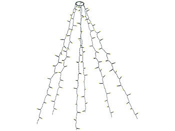 Lichter Kette Weihnachts Baum Girlande 130 LED`s Über Wurf Leucht Hänge Netz 