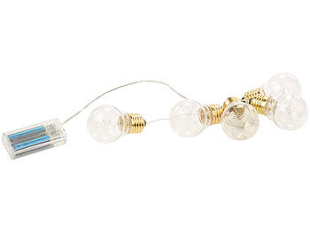 Lunartec Party- & Deko-Lichterkette, 5 LED-Glühbirnen, Versandrückläufer