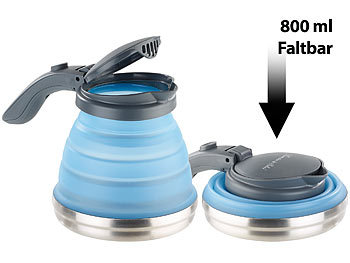 faltbarer Wasserkocher mit doppelter Spannung und Edelstahlboden 110-240 V BPA-frei 500 ml elektrischer Wasserkocher aus Silikon mit heißem Tee Faltbarer Wasserkocher für die Reise
