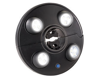 Luminea LED-Schirmleuchte LSL-250 mit 4 dreh- und dimmbaren Spots, 250 Lumen