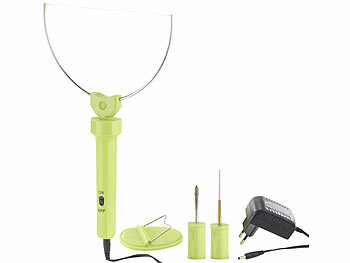 Heißdrahtschneider: AGT Elektrischer Styroporschneider ES-300 mit 3 Wechsel-Aufsätzen 