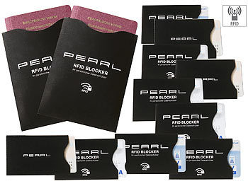 PEARL RFID-Schutzhüllen im 12er-Set für Reisepass, Personalausweis, EC-Karte