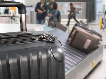 PEARL 3er-Set TSA-Reisekoffer- & Gepäck-Schlösser mit 3-stelligem Zahlencode