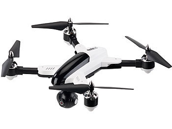 Simulus Faltbarer WiFi-FPV-Quadrocopter mit HD-Cam, 2,4-GHz-Fernsteuerung, App