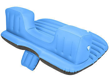 Lescars Aufblasbares Bett für den Auto-Rücksitz, mit Kissen und Fußraum-Stütze