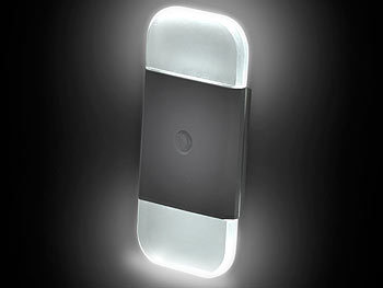 Luminea Design-LED-Wandlicht, Bewegungs-/Dämmerungssensor,40 lm, IP44, 3er-Set