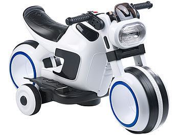 Playtastic Futuristisches Elektro-Kindermotorrad mit LED-Licht und MP3-Player