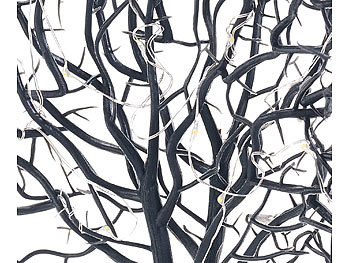 Lunartec Lichterbaum Deko: Moderner Lichterbaum mit 25 warmweißen