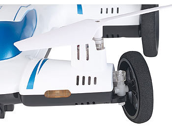 Simulus 2in1-Quadrocopter & Auto m. HD-Kamera, 2,4-GHz-Fernsteuerung, WLAN