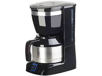 Kaffeemaschine: Rosenstein & Söhne Filterkaffee-Maschine mit Isolierkanne, 1 Liter, 8 Tassen, 800 Watt
