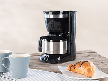 Kaffee Maschine Permanent Filter 15 Tassen Glas Kanne Vanille Warmhalte Platte 