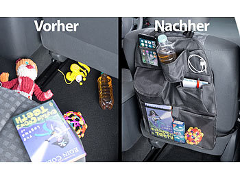 2 x Autositztasche Organizer Kfz Tasche Rücksitz Rückenlehnen Kofferraumtasche 