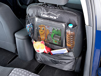 Lescars Autorücksitztasche: 2er-Set Kfz-Rückenlehnen-Organizer mit  extragroßem Tablet-PC-Fach (Rücksitztasche)