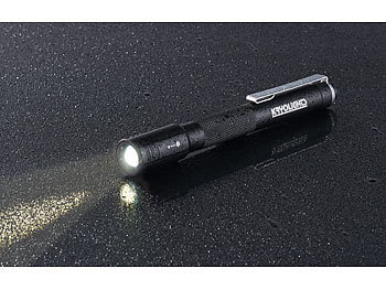 120 Lumen Alu IPX4 3 Watt fokussierbar Pen-Light-LED-Taschenlampe 