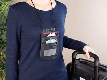 Brustbeutel 1-2 Stück Brusttasche mit Reißverschluss und Kordel Umhängetasche 