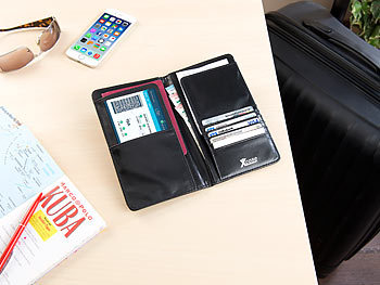 JIAY 1 Stück modische Reisetasche RFID Block Purse Hals Brieftasche Karten Silber Reisepass Multifunktional 