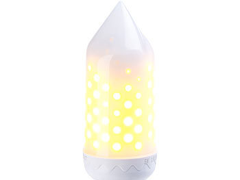 Luminea 3er-Set LED-Flammen-Lampen, realistisches Flackern, E27, 5W, 304lm, A+