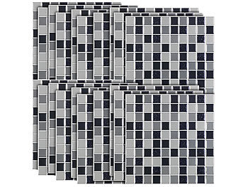 infactory Selbstklebende 3D-Mosaik-Glitzer-Fliesenaufkleber, 26 x 26cm, 20er-Set