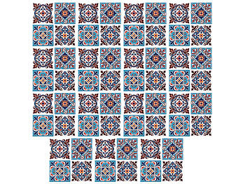 infactory Selbstklebende 3D-Mandala-Fliesenaufkleber, 25,5 x 25,5 cm, 15er-Set