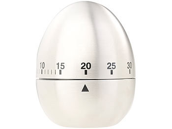 PEARL 4er-Set Kurzzeitmesser, Eieruhren aus Edelstahl, 60-Minuten-Timer