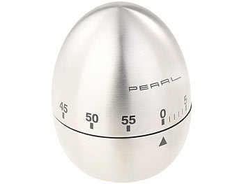 PEARL 2er-Set Kurzzeitmesser, Eieruhren aus Edelstahl, 60-Minuten-Timer