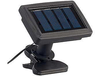 Luminea Solar-LED-Sonnenschirm-Lichterkette mit 8 Strängen und 72 LEDs, IP44
