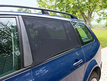 Automatik Sonnenschutzrollo für Auto-Seitenfenster Clippasafe schwarz weiss Neu 