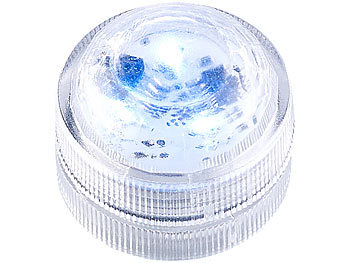 Lunartec 8er-Set Mini-LED-Dekolichter mit Fernbedienung, RGB, dimmbar, IP67
