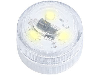 Lunartec 4er-Set Mini-LED-Dekolichter, warmweiß, mit Fernbedienung