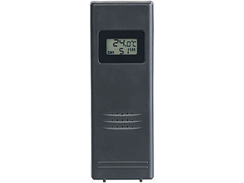 Wanduhr mit Thermometer innen außen Außentemperatur Großuhr Uhr Funkwanduhr