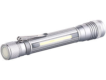 KryoLights 2in1-Profi Akku-Pen-Light & Arbeitsleuchte mit COB-LEDs, USB, 110 lm