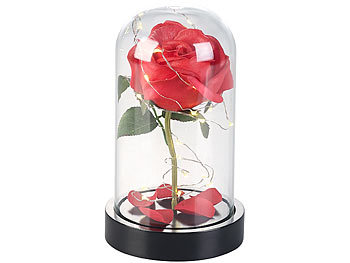 Rose im Glas mit LED