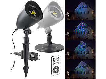 6 in 1 LED Laser Projektor Lampe Lichteffekt Strahler Außenbeleuchtung GX6M 