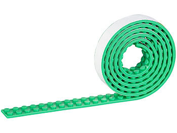 infactory Selbstklebendes Spielbaustein-Tape für gängige Systeme, 1 m, grün
