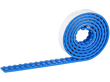 infactory Selbstklebendes Spielbaustein-Tape für gängige Systeme, 1 m, blau